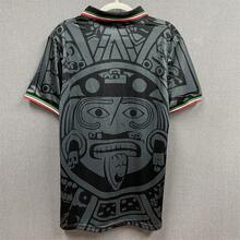 [48h Instant Delivery]Mexico 98 World Cup Retro Jersey  Totem Black Away Football Shirt - 彩色 - 查看 2