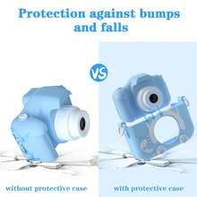 YAIUZGOO 1080P High Definition 2-Inch Screen Digital Camera, Includes Protective Case, SD Card Reader, Cute Gift For Birthday, New Year, Valentine's Day, 150mAh - Baby Blue - View 4