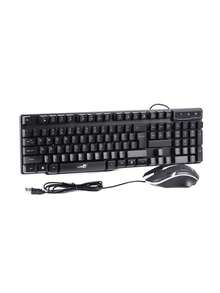 LED Backlit Mechanical Gaming Keyboard And Mouse Set - Multicolor - View 14