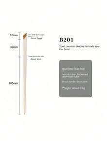 1 Set Upgraded Eyeliner Brush & Eyebrow Brush Makeup Brush Set, Ultra-Fine Angled Eyebrow Brush And Precise Lining Brush, White, Makeup Brush Set, Makeup Brush Kit, Complete Makeup Brush Set, Makeup Tool Set, Makeup Brush Gift Set - Angled Blade - View 4