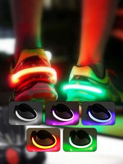 LED鞋夹灯，户外跑步灯，LED闪光鞋夹灯，夜间高亮安全警示灯，运动自行车鞋夹灯，易于安装