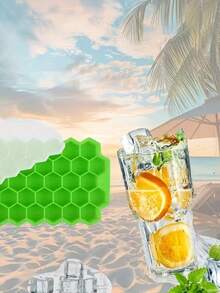 1pc Silicone Honeycomb Ice Cube Tray, 37 Grids With Lid, Easy Release Design, Suitable For Creative Iced Drinks And Summer Essentials - Multicolor - View 8