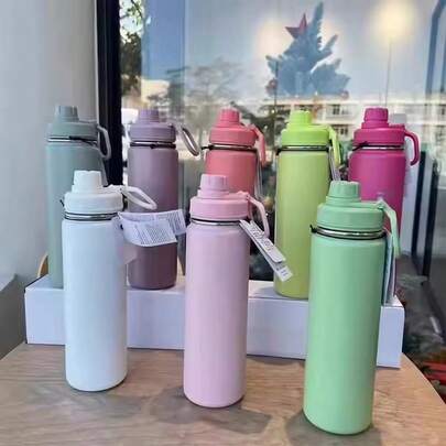 710ml Stainless Steel Titanium Alloy Vacuum Insulated Water Bottle, Outdoor Sports Flask, Leak-Proof, Birthday Gift