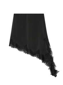 DEEKA Summer New Arrival Women's Fashion Sexy Asymmetric Lace Skirt, European And American Style - Black - View 1