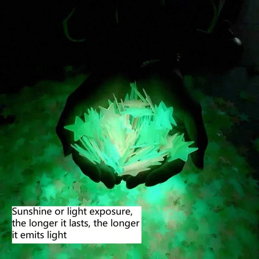 Pegatinas de estrellas que brillan en la oscuridad, pegatinas multifuncionales, arte de pegatinas luminosas para entornos oscuros, reutilizables
