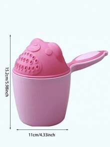 1pc Cartoon Shampoo Cup, Baby Shower Head, Children's Bathing & Hair Washing Assistant, Prevents Kids From Fearing Hair Washing, Cute Shampoo Cup Also Can Be Used As Toothbrush Cup (Random Style) - Pink - View 5