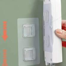 1 Set Plastic Wall Mounted Plug Holder, Self-Adhesive Cable Organizer, Router Sticker, Invisible Hanger Bracket, Suitable For Home And Office Use - A - View 2