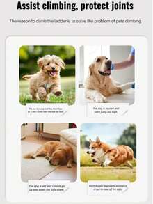 1个弧形宠物楼梯，适用于小型犬和老年犬，床边宠物坡道，圆形宠物楼梯 - 彩色 - 查看 5
