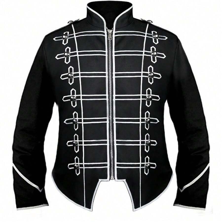 Men Cosplay Clothing - Black and White - View 1