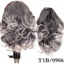 合成纤维马尾假发，夹式大波浪梨花卷发，优雅高马尾假发，易于佩戴，适合度假、休闲和居家场合。 - 彩色 - 查看 13