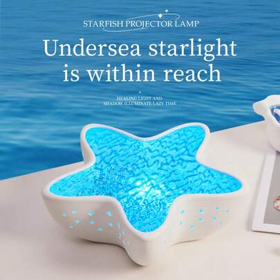 1pc Starfish Lamp, Party Light, Holiday Light, Projection Lamp