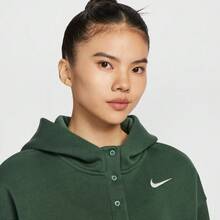 Nike 女士 AS W NSW PHNX FLC OS CRP HNLY 针织套头衫 IF0259-323 - 墨綠色 - 查看 3