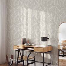 1 Piece Extra Long 45 X 300 Cm (1. 5m Self-Adhesive Wallpaper - Self-Adhesive, Waterproof, Removable Leaf Pattern Wallpaper - Modern Minimalist Vinyl Wallpaper For Living Room, Bedroom, Kitchen - Easy Installation & Damage-Free Removal - Home Culture Wallpaper, Wall Covering, Contemporary Style, Durable Material, Decorative Wall Art, Interior Architects - RW580-3M - 查看 8