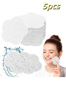 Compressed Cellulose Heart Shape Facial Sponges Natural Cosmetic Spa Sponges Reusable For Facial Cleansing Exfoliating - Watermelon Pink - View 14