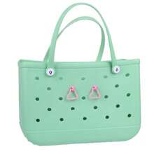 2Pcs Insert Key Chain Hooks Accessory For Bogg BagCute Heart Keychain Clip Decorative Charm For Rubber Beach Tote - Hồng - Xem 6