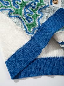 Camisa polo de punto acanalado para hombre, nueva colección primavera/verano, color marrón claro, holgada y casual, de alta calidad, de manga corta y versátil - Azul - Ver 6