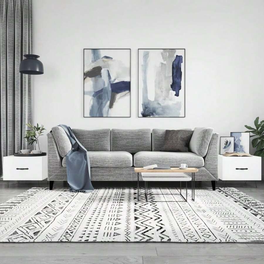 vidaXL 2 Stück Couchtische, Weiß, 50x50x40 Cm, Holzwerkstoff - Bianco - Visualizzare 1