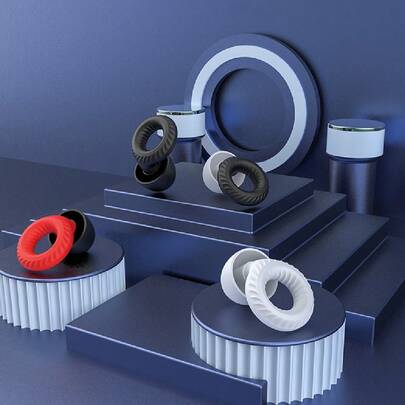 HUAK 1 Pair Electroplated Ear Plugs, Silicone Material, Concert Earplugs, High-Fidelity Hearing Protection Noise Cancelling, Suitable For Work And Noise Sensitive, 4 Pairs Of XS, S, M, L Noise Cancelling Earplugs