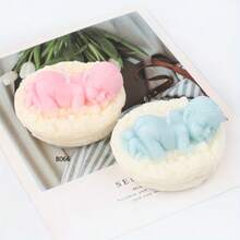 Cute Sleeping Baby Silicone Multifunctional DIY Handmade Plaster Aroma Stone Silicone Mold - White - View 1