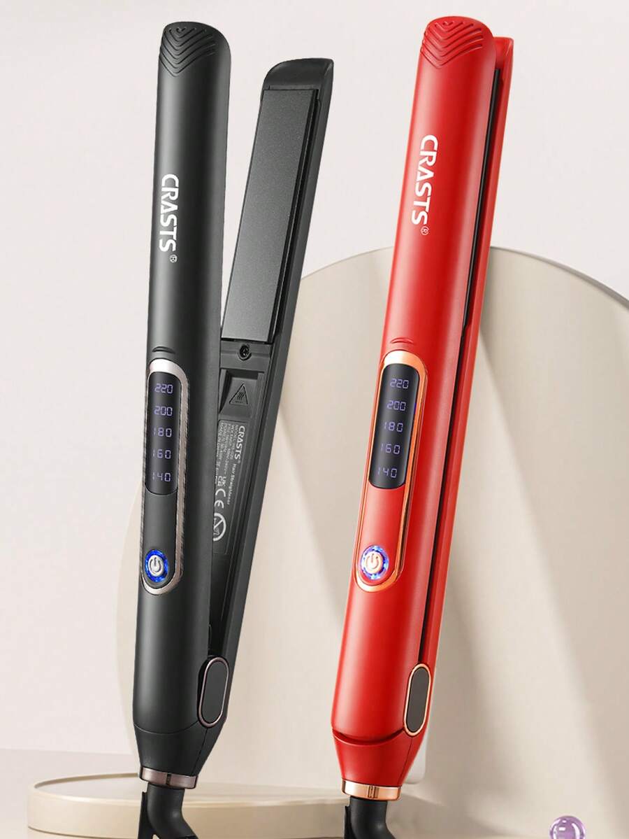 CRASTS 专业直发器，加热迅速，温度调节快捷，钛金硬质面板，家用及沙龙适用，护发礼品