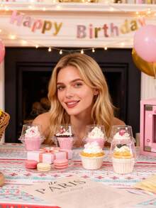 50pcs/Set Plastic Cupcake Boxes, Stackable Deep Cupcake Holders - Clear - View 5