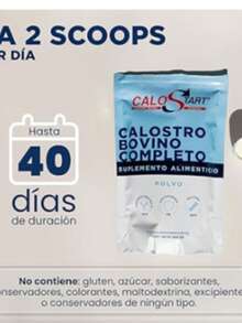 CALOSTART | Calostro Bovino En Polvo 200 g | 20% Inmunoglobulina y 60% Proteína | 100% Natural Sin Gluten Y Sin Azúcar | Suplemento Alimenticio | 40 Días De Rendimiento | Hecho en EEUU - Celeste - Ver 5