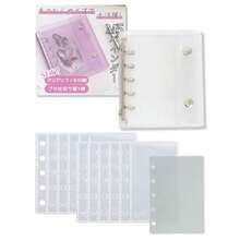 Sanyashen Seal Notebook Transparent Girls Mount Seal Binder PP Sheet Sticker Mount Plastan File Refill Plycra Book M5 Notebook Clear Binder Mini 5 Micro 5 Release Paper Clear Glitter + - 透明グリッターリフィル 10ポケット プラスチックシート1枚 - チェックする 8