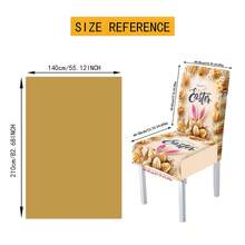 1/4/5/6/7/30pcs Easter Theme Chair Covers & Tablecloth, Golden Easter Theme Polyester Fiber Dining Table Cloth, Suitable For Restaurant, Cafe And Holiday Decoration, Exquisite Pattern, Enhancing Dining Atmosphere, Suitable For Family Gatherings And Holiday Arrangements, Easter Party Decoration Chair Covers & Tablecloth - Multicolor - View 5