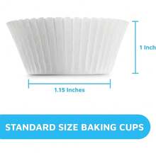 MontoPack - Mini forros blancos para cupcakes 500 tazas de papel para hornear Envolturas de magdalenas sin olor Forros de magdalenas para postres y caramelos para fiestas cumpleaños y bolas de - Blanco - Ver 4