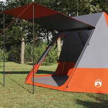 vidaXL Campingzelt Mit Dach In Grau Und Orange, 482 X 360 X 227 Cm, Taft - A - Übersicht 3