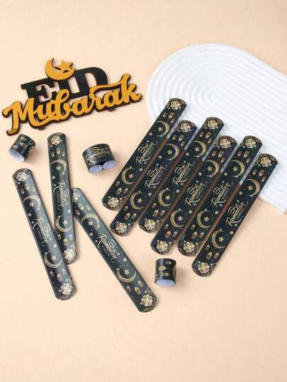 12-Pack Ramadan Wristbands, Eid Mubarak Faith & Spiritual Encouragement, No Electricity Required, Featherless, Ideal For Church Events & Ramadan Kareem Celebrations