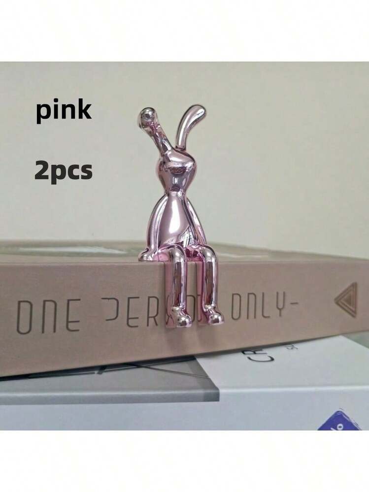 1pc Long-Legged Sitting Rabbit Diy Crafts Paper Box Storage Box Handle Car Small Ornaments Bathroom Shelf Decoration Best Gifts Birthday Graduation - Gold - View 18