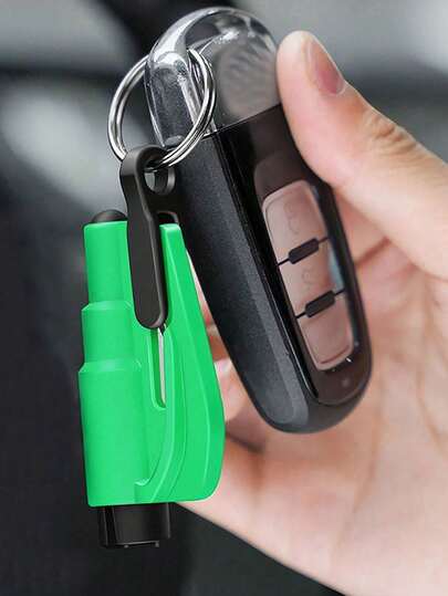 1 Piece 2 In 1 Emergency Seat Belt Cutter With Car Keychain, Safety Hammer, Mini Fire Hammer, Car Emergency Escape Tool, Window Breaker, Portable Rescue Tool Keychain, Emergency Hammer, Car Emergency Escape Device, Window Breaker, Multifunctional Window Glass Breaking Tool For Life Saving - Easy To Break Glass And Cut Seat Belts In Emergency Situations