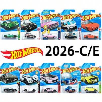 Hot Wheels 1:64 比例合金玩具车收藏模型，逼真合金材质，包含奔驰、宾利 GTR、雪佛兰科迈罗、辛普森汽车、克尔维特、蝙蝠侠坦克等车型，适合 3 岁及以上儿童，圣诞节和生日礼物。