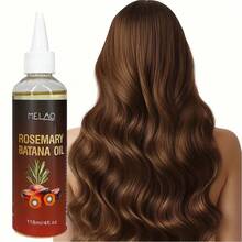 Rosemary Batana Oil, MELAO Rosemary Batana Hair Oil, For Dry Damaged Frizzy Hair, Nourishes And Smoothes Hair, Adds Shine And Softness, Lightweight Non-Greasy Formula, 118ml/4fl.Oz - 正裝 - 查看 3