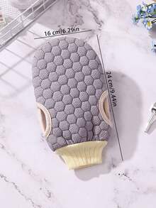 1pc Double-Sided Bath Towel/Glove, Gentle On Skin, Multi-Functional Bath Towel/Honeycomb Bath Gloves - Multicolor - View 8