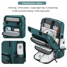 Women's Multi-Functional Large-Capacity Backpack, Versatile Hiking Bag, Outdoor Camping Backpack With Shoe Compartment And USB Charging Port, Business Laptop Bag, Men's And Women's Gift. - one-size - View 6