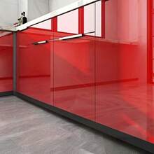 1卷红色亮面自粘壁纸，乙烯基材质，可移除，可剥离，适用于厨房、书桌、卧室、客厅、家具，易于DIY安装，尺寸为15.7英寸 x 39.3英寸/118.1英寸/196.8英寸 - C - 查看 10