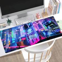 1pc Japanese Style Desk Mat, Soft Pink Sakura Pattern Mouse Pad, Extra Large Size Gaming & Anime Mouse Pad, XXL Size, Lovely Floral Design, Suitable For Women Office Desk Decor, Computer & Laptop Keyboard Pad. This Is The Perfect Gift For Valentine's Day For Boyfriends And Girlfriends. - Mouse Pad - View 3