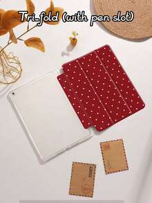 Polka Dot & Minimalist Pattern Tablet Protective Case, Compatible With IPad 9.7/10.2/10.5/10.9/12.9/Pro 11 (10th Gen), Galaxy Tab S6 Lite 10.4", Kindle Paperwhite 12th Gen (2024), Kindle 11th Gen (2022), Offers Soft Shock-Proof Protection, Supports Smart Stand/Auto Wake/Sleep Function - 多色-2 - 查看 4