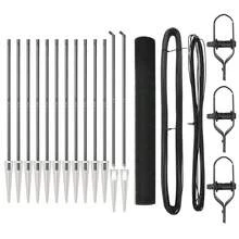 vidaXL 25 X 1,4 M (16 X 16 Mm Maschen) Stahl Und PVC Zaunpfosten, Grau - A - View 2