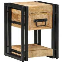 vidaXL Nightstand 2 Pcs Brown 30 X 30 X 40 Cm Solid Wood Mango - Yellow - View 3