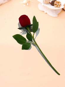 1pc Classic Rose Flower Ring Box - Plastic Material, Velvet Lining Inside - Fabric Lining - Snap Closure - Proposal & Confession Gift - Earring & Stud Design - No Power Needed - Jewelry Box , Makeup Room Decor - Multicolor - View 9