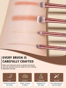 Eid Al-Fitr 43pcs/25pcs/16pcs Makeup Brush Set Includes 25 Soft Makeup Brushes: Powder Brush, Blush Brush, Contour Brush, Highlighter Brush, Foundation Brush, Nose Contour Brush, Eyeshadow Brush, Eyebrow Brush, Lip Brush - Multicolor - View 7