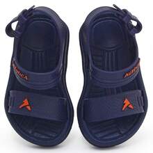 Sandália Infantil Masculino Menino Confortável Leve Tira Regulável Escolar Antiderrapante - Azul Marinho - Visão 2