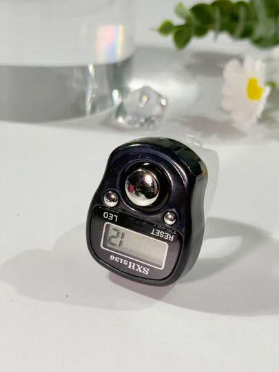 1pc/5pcs/10pcs Finger Tally Counter, Elastic Ring, Mini Convenient Electronic Digital Display Ring Counter, Easy To Operate, Mini Electronic Finger Counter/Ring-Shaped Manual Counter, Manual Press People Flow Counter, Random Color Tasbih, Small And Cute, Easy To Use, Simple Operation, Suitable For Knitting Counting, Prayer Counting, Etc.