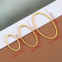 10pcs Stainless Steel Oval Hollow Pendant Connectors, Suitable For DIY Resin, Jewelry Making, Necklace, Bracelet, Beaded Earrings, Handmade Frame Accessories, Multi-Size - Stainless Steel Ring - View 3