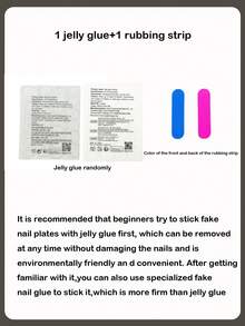 24pcs Nail Sticker Set, Includes Medium Sized Press-On Nails, Minimalist Daily, French Manicure, Light Pink & White Base Colors, Almond Shaped Nails, Red Lip Print, White & Red Nail Designs, Creative & Romantic. Suitable For Girls & Women For Daily Use, Dates, Holidays, Parties.The Set Includes: 1pc Jelly Glue And 1pc Nail File Sticker. Nail Supplies - Multicolor - View 8