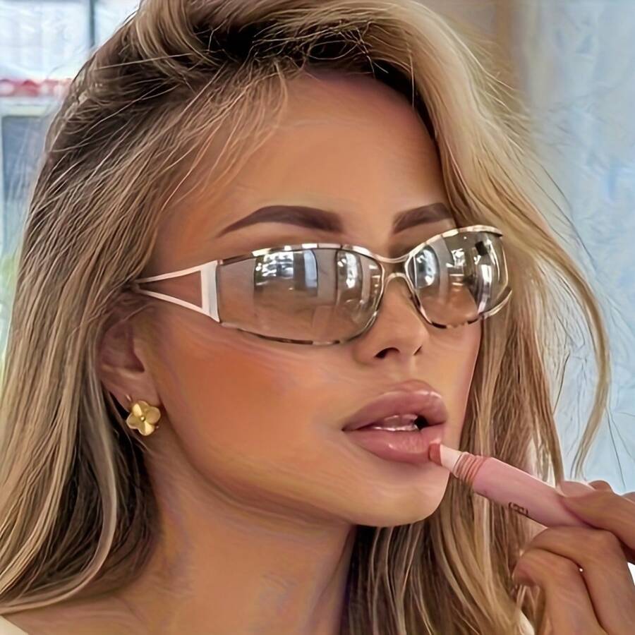 The New High-End Women's Silver Color Changing Personalized Glasses Are Classic And Fashionable, Suitable For Beach Vacations, Outdoor Activities, Travel And Other Occasions. They Are The Ideal Choice For Summer Women's Fashion And Business Leisure - C04 Màu bạc chuyển sắc - Xem 1