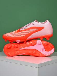 New Men's Lace-Up Soccer Shoes, Breathable All-Season Soccer Shoes, Low-Top Soccer Shoes - Pink - View 5